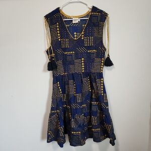 AS SEEN ON TIKTOK Mata traders blue patterned dress